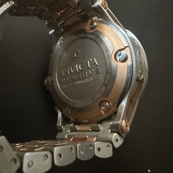 Invicta Men's 52mm Reserve Subaqua Black/Gold SS Chronograph Quartz Watch 5215 - Picture 7 of 14